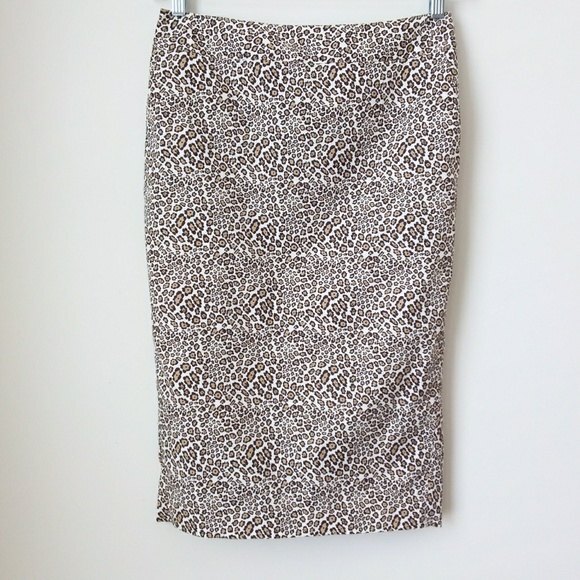 Silk Blend Liz Claiborne Animal Print Pencil Skirt 6 - Picture 6 of 6